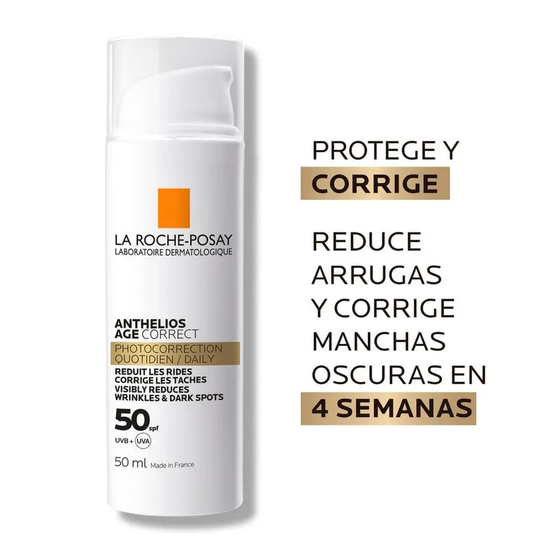 Protector Solar Anthelios Age Correct Spf 50 - La Roche Posay Sin color