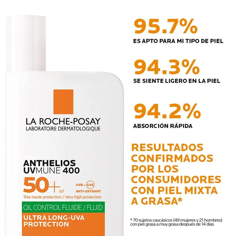 Anthelios UVMune 400 Oil Control Fluido - La Roche Posay Sin Color